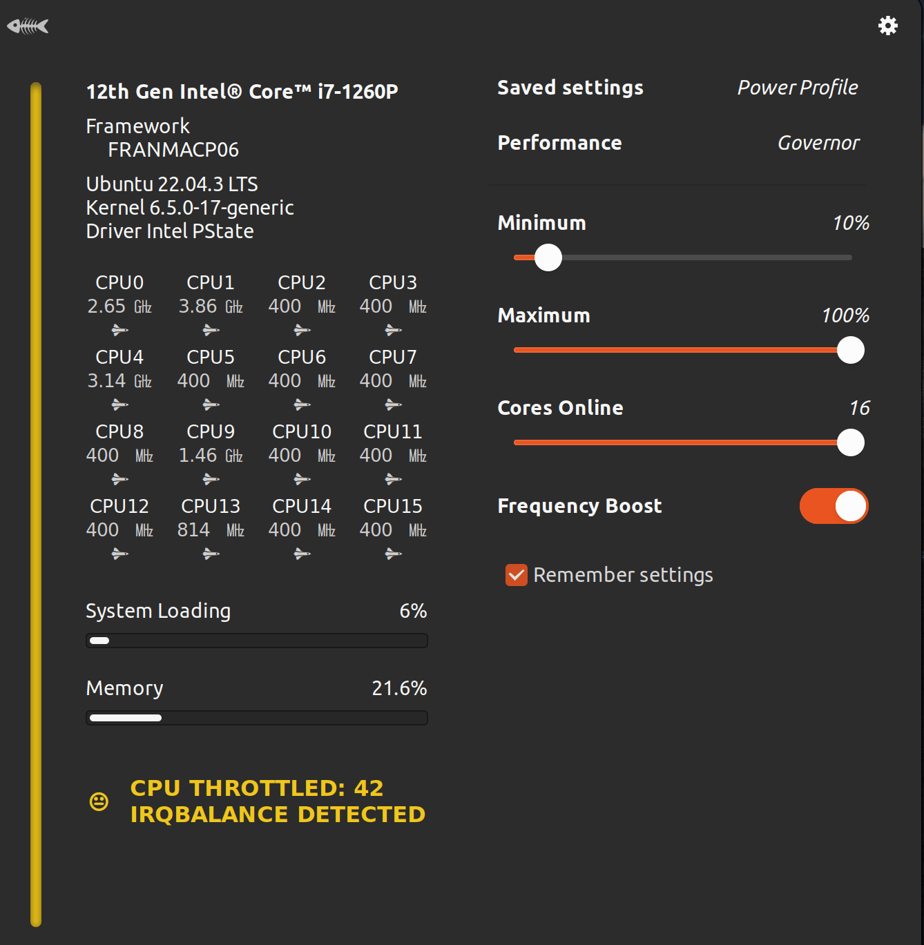 CPU Freq - Monitoring CPU
